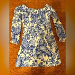 Off the Shoulder Rubber Ducky Productions Paisley Dress